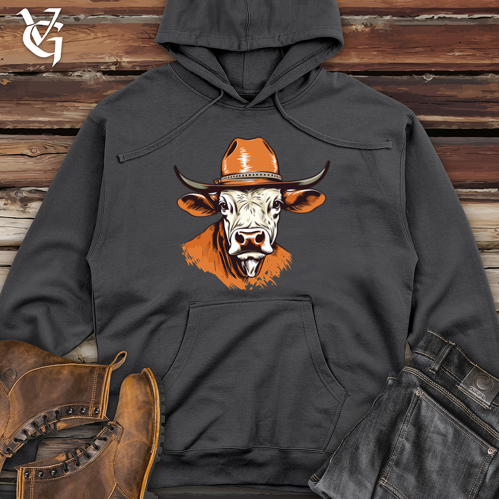 Coyote Moonlit Howl Cowboy Style Midweight Hooded Sweatshirt