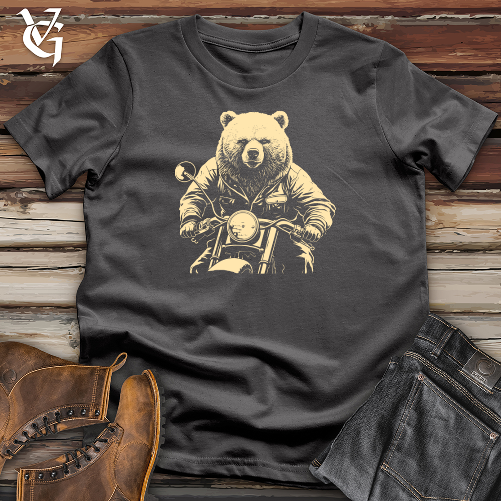 Policeman Bear on Motorcycle Patrol Softstyle Tee