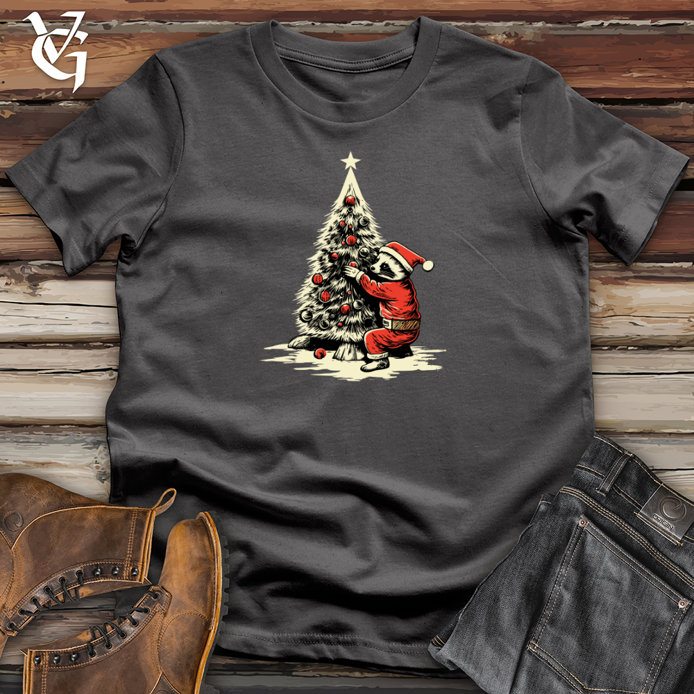 Vintage Tree Trimming Raccoon Softstyle Tee