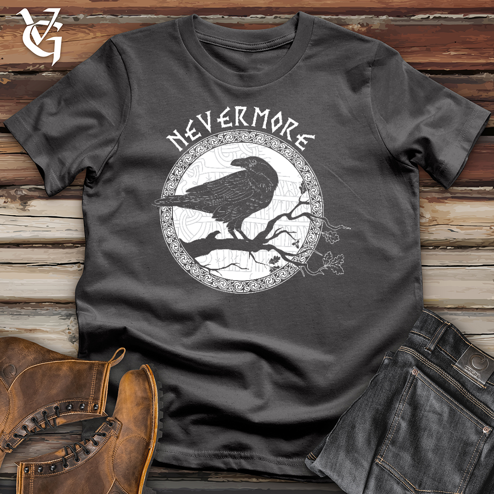 Nevermore White Winter Raven Softstyle Tee