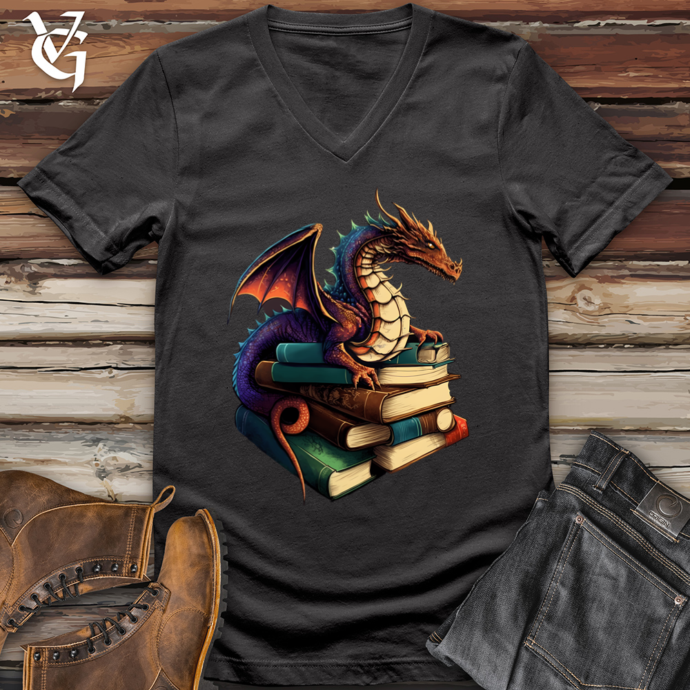 Dragon Book Hoarder V-Neck