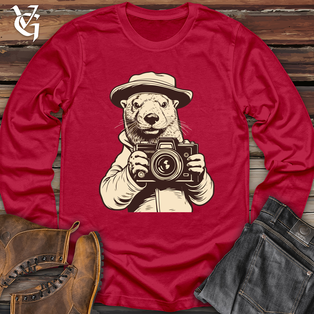 Otter Behind the Camera Clicks Softstyle Long Sleeve