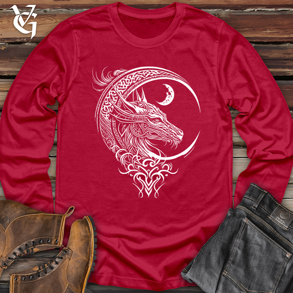 Celtic Dragon and Moon Softstyle Long Sleeve