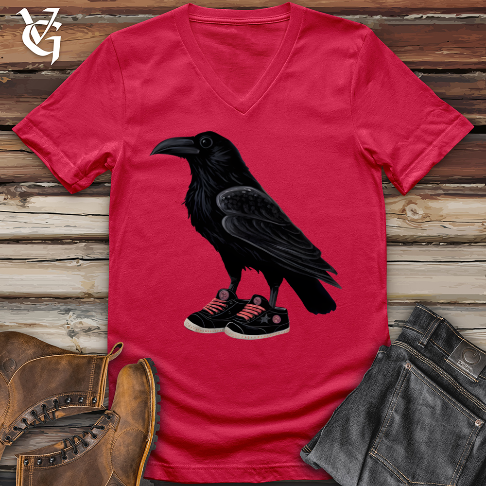 Raven Wearing Sneakers V-Neck