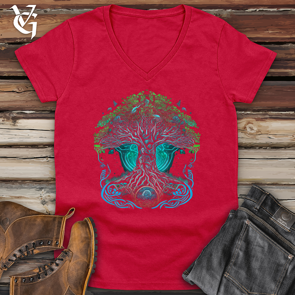 Yggdrasil Spirit Tree Softstyle V-Neck