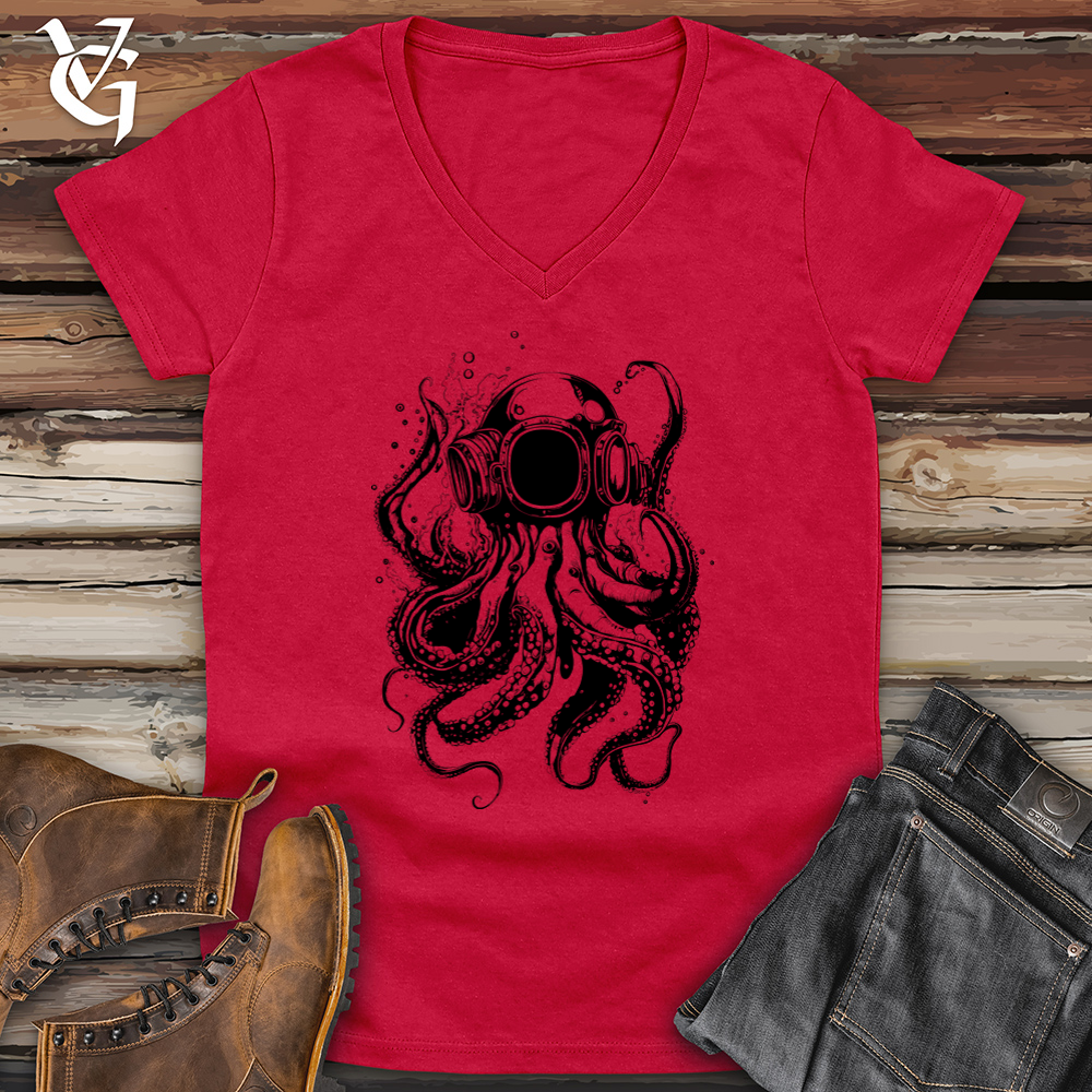 Scuba Octopus Softstyle V-Neck