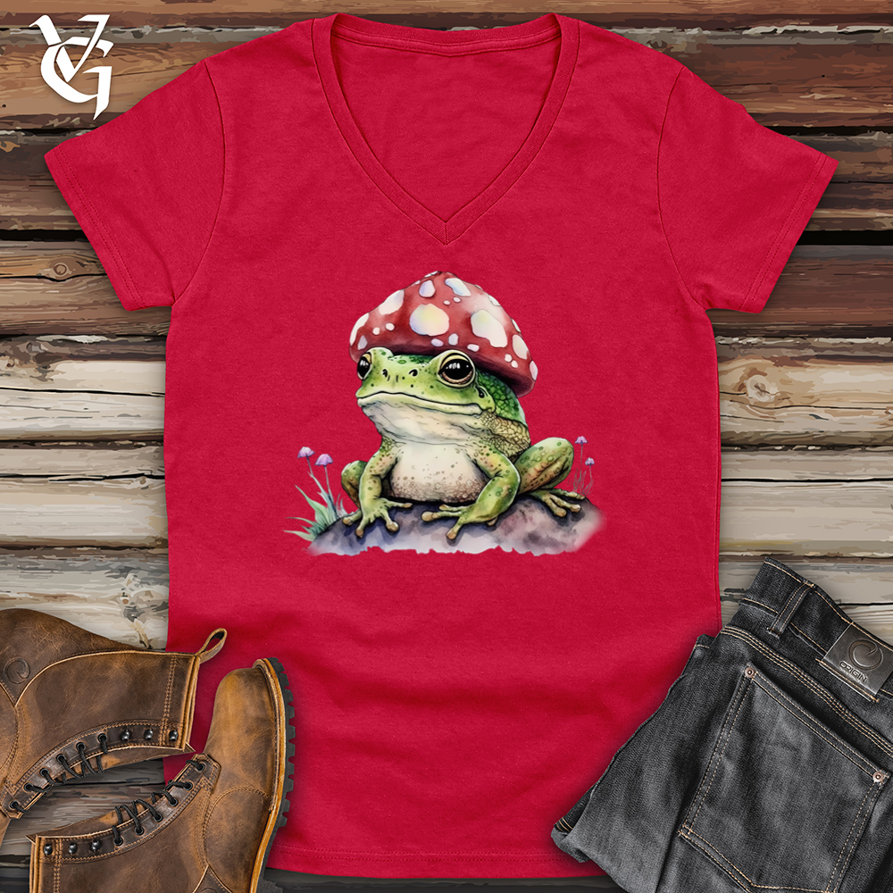 Frog Mushroom Head Softstyle V-Neck