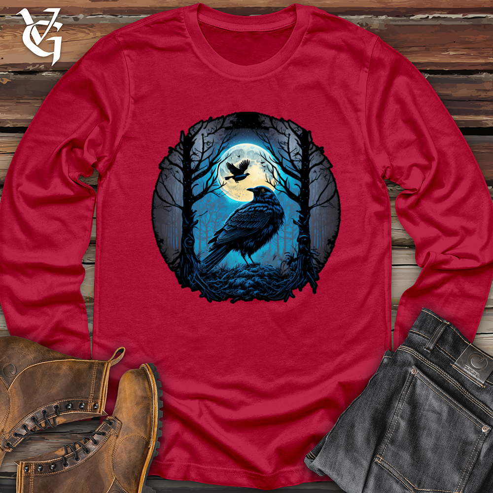 Aqua Moon Raven Softstyle Long Sleeve