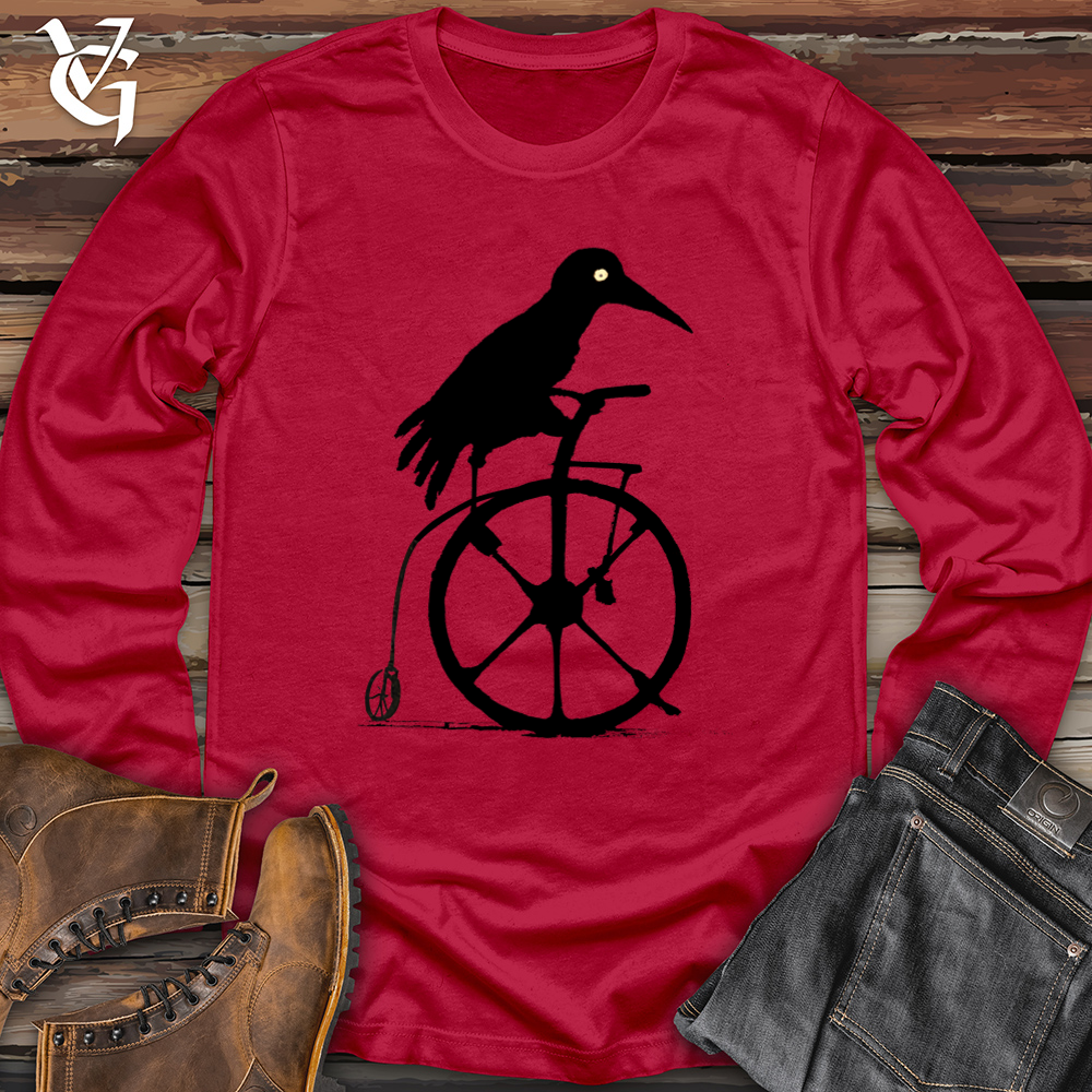 Crow Riding Bike Softstyle Long Sleeve