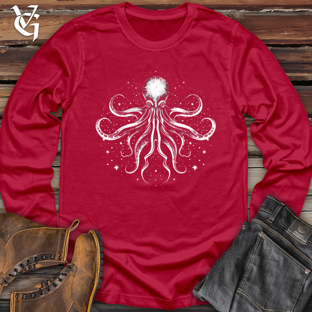 Cosmic Winged Octopus Navigator Softstyle Long Sleeve