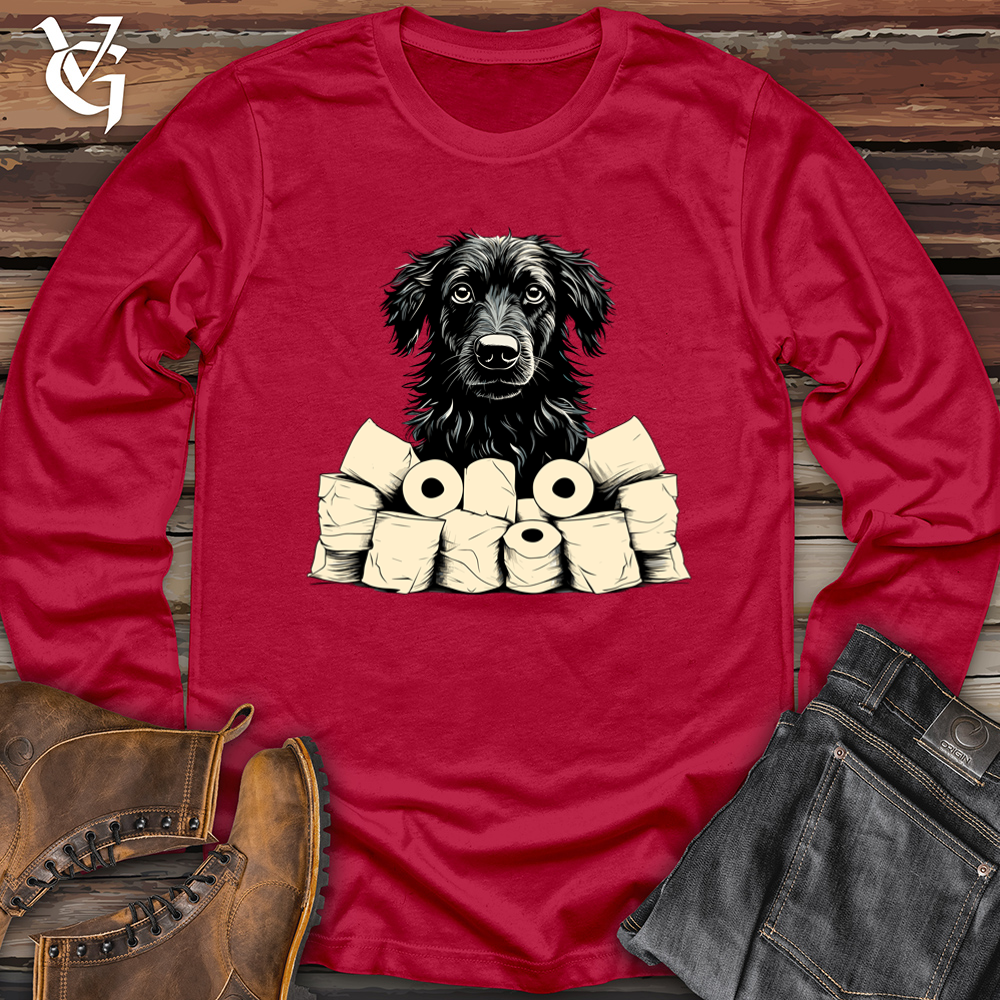 Paper Roll Patrol Black Shepherd Softstyle Long Sleeve