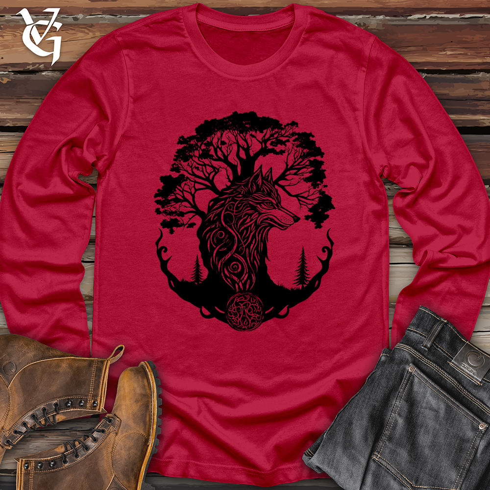 Celtic Wolf Tree Softstyle Long Sleeve