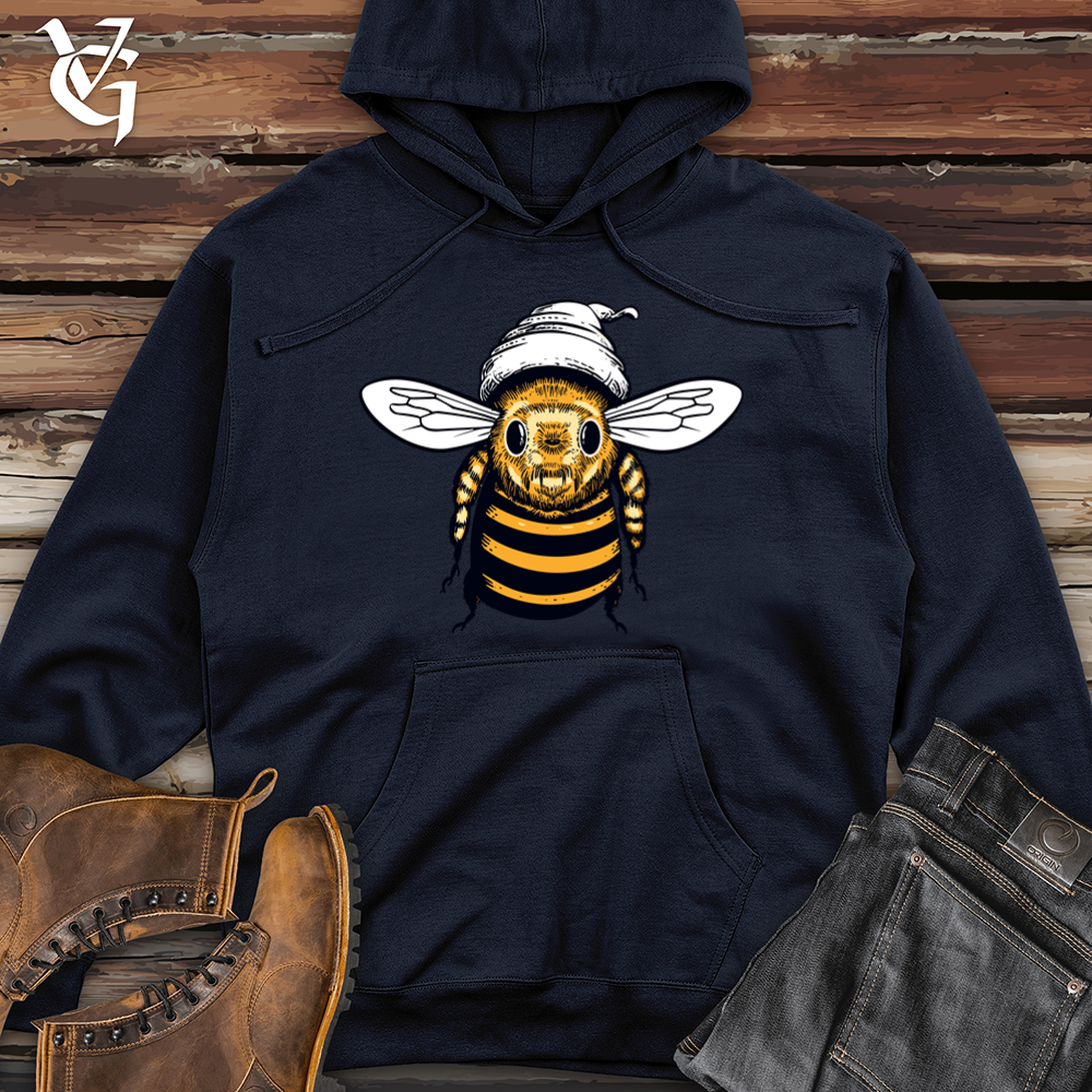 Bee in a Beanie Midweight Hooded Sweatshirt