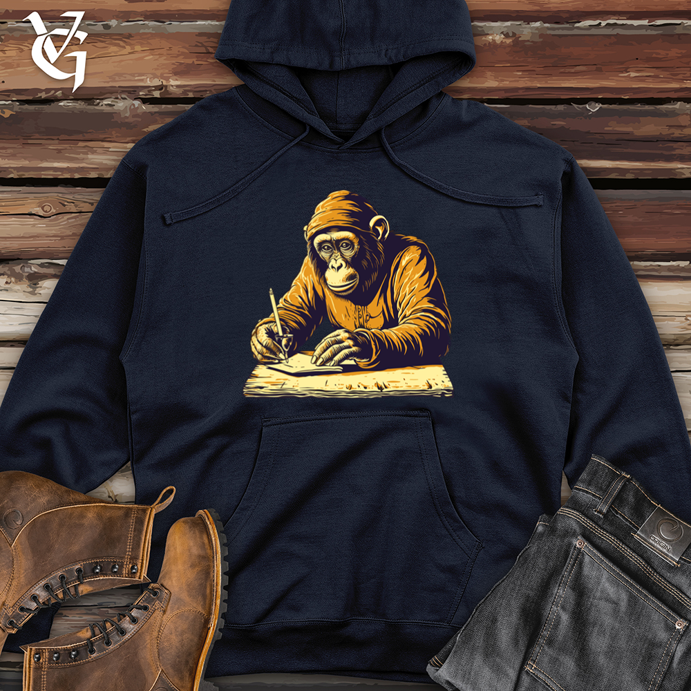 Vintage Corresponding Monkey Midweight Hooded Sweatshirt