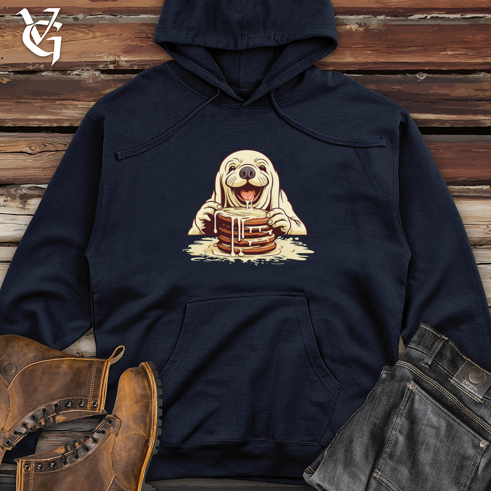 Happy Pancake Walrus Midweight Hooded Sweatshirt