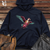 Retro Soaring Flamingo 01 Midweight Hooded Sweatshirt