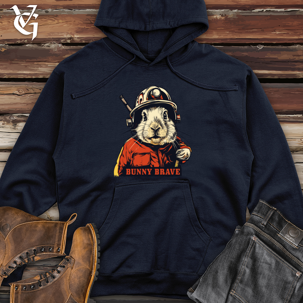 Bunny Brave Firefighter Midweight Hooded Sweatshirt