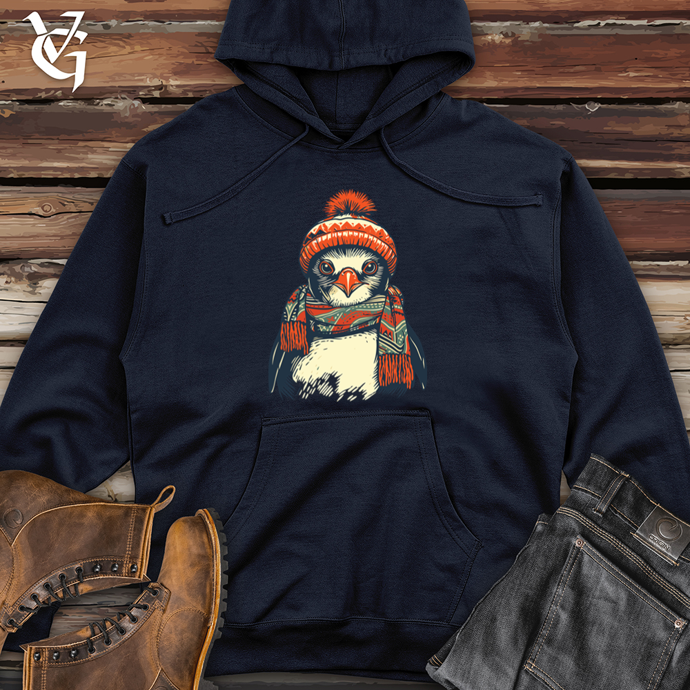 Vintage Frosty Penguin Midweight Hooded Sweatshirt