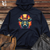 Retro Cosmic Top Hat Buffalo Midweight Hooded Sweatshirt