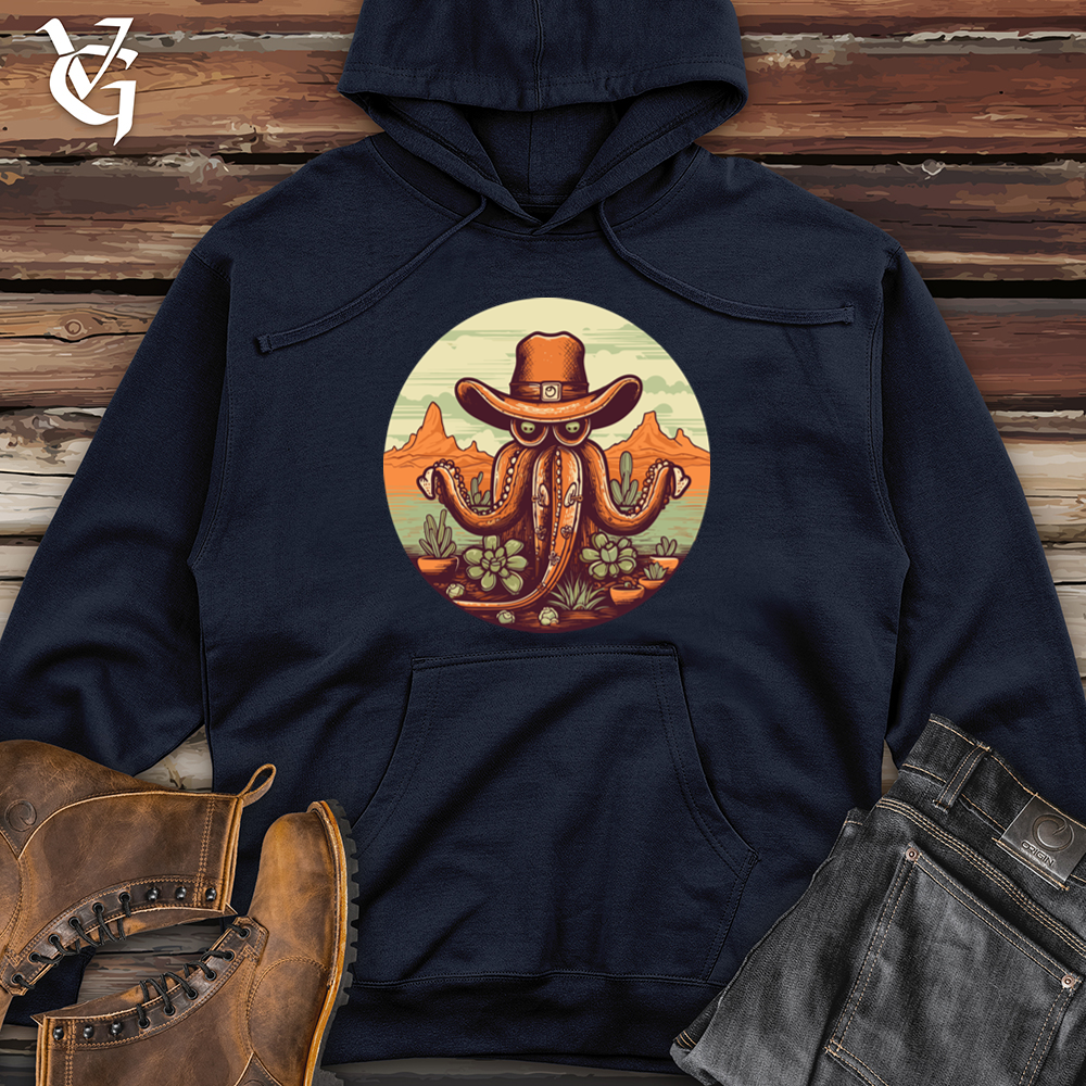 Desert Cowboy Octopus Midweight Hooded Sweatshirt