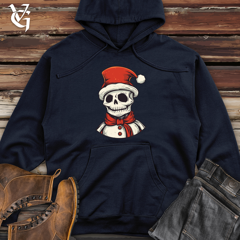 Vintage Santa Snowman Midweight Hooded Sweatshirt