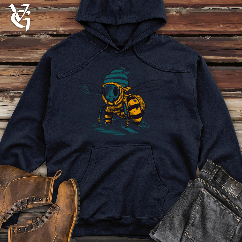 Stylish Beanie Bee Midweight Hooded Sweatshirt