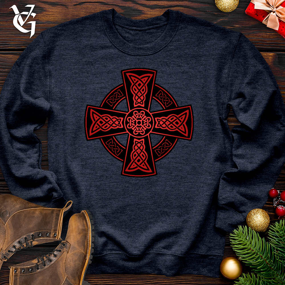 Celtic Christmas Cross Crewneck