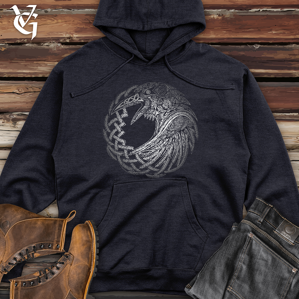 Silver Glass Raven Midweight Hooded Sweatshirt