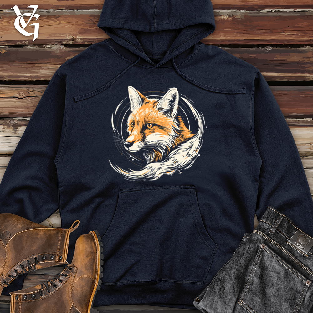 Retro Cosmo Fox Midweight Hooded Sweatshirt