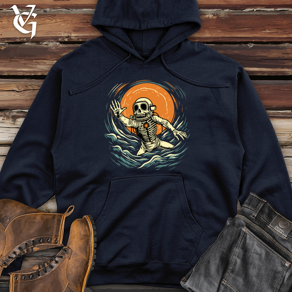 Astro Diving Skeleton  Midweight Hooded Sweatshirt