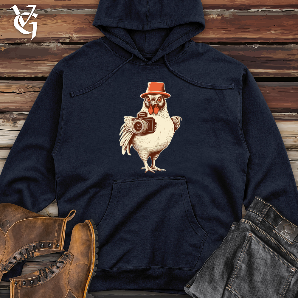 Chicken Capturing Moments Clicks Midweight Hooded Sweatshirt