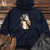 Vintage Melodic Owl 01 Midweight Hooded Sweatshirt