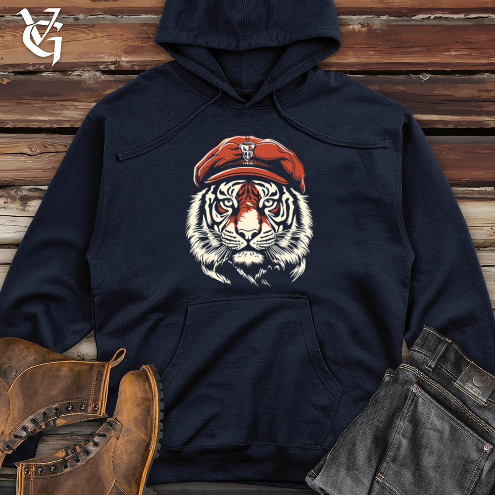 Vintage Chic Tiger Midweight Hooded Sweatshirt