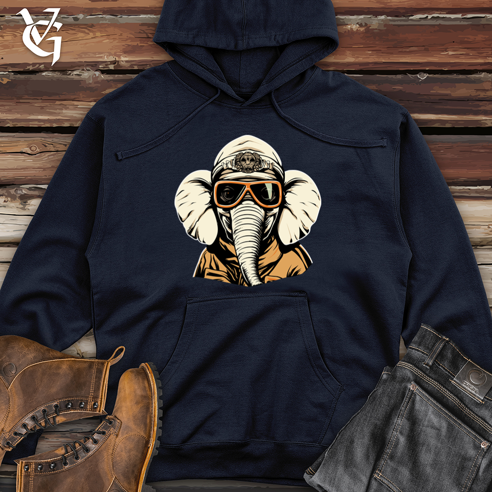 Vintage Poker Playing Turtle Midweight Hooded Sweatshirt