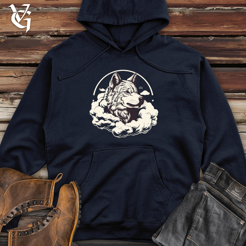 Nebulous Wolf Spirit Midweight Hooded Sweatshirt