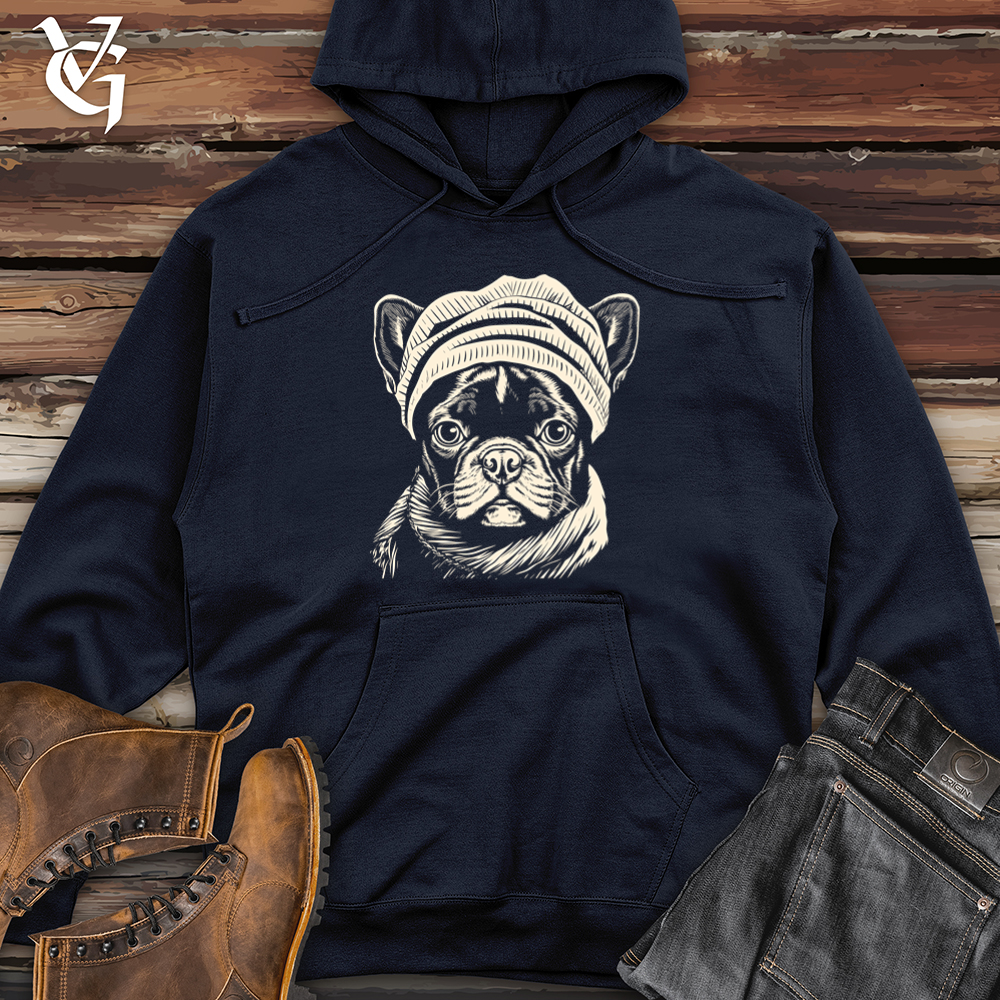 Vintage Beanie Frenchie Midweight Hooded Sweatshirt