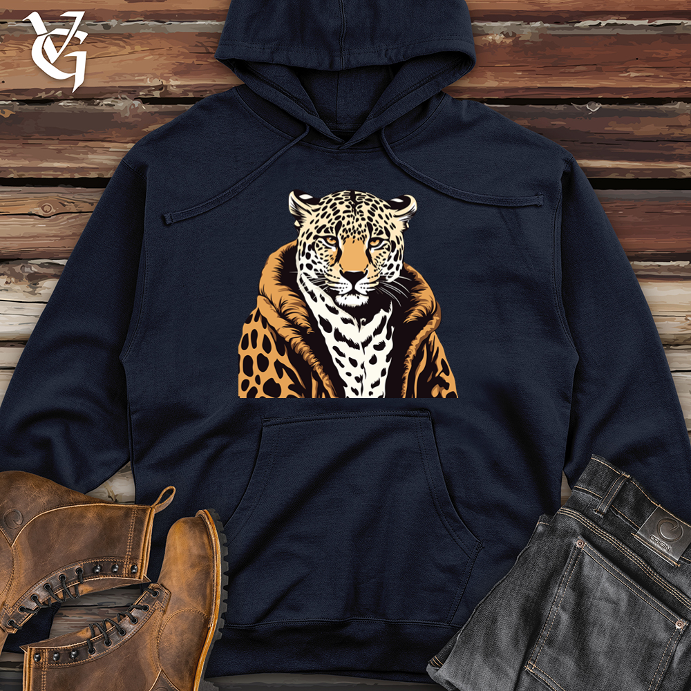 Vintage Fur Leopard Midweight Hooded Sweatshirt