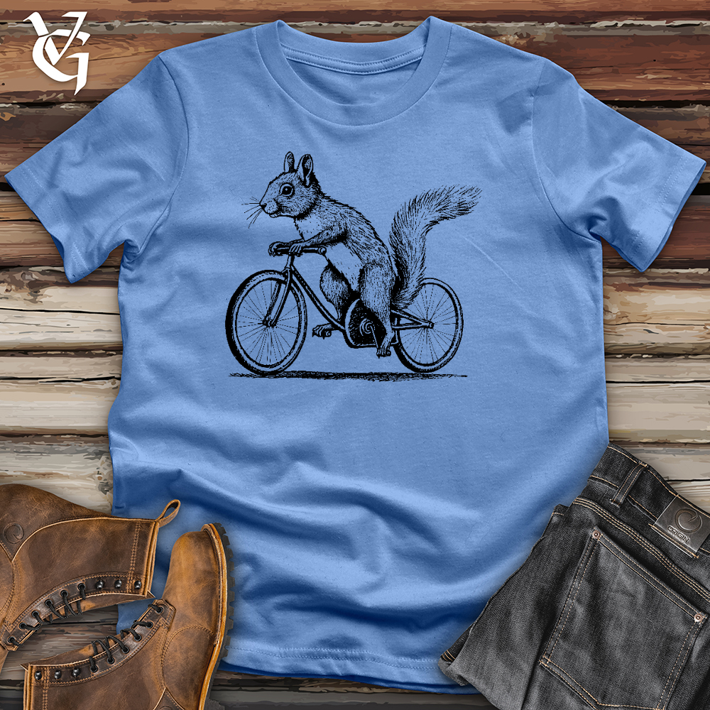 Squirrel On A Bike Cotton Tee