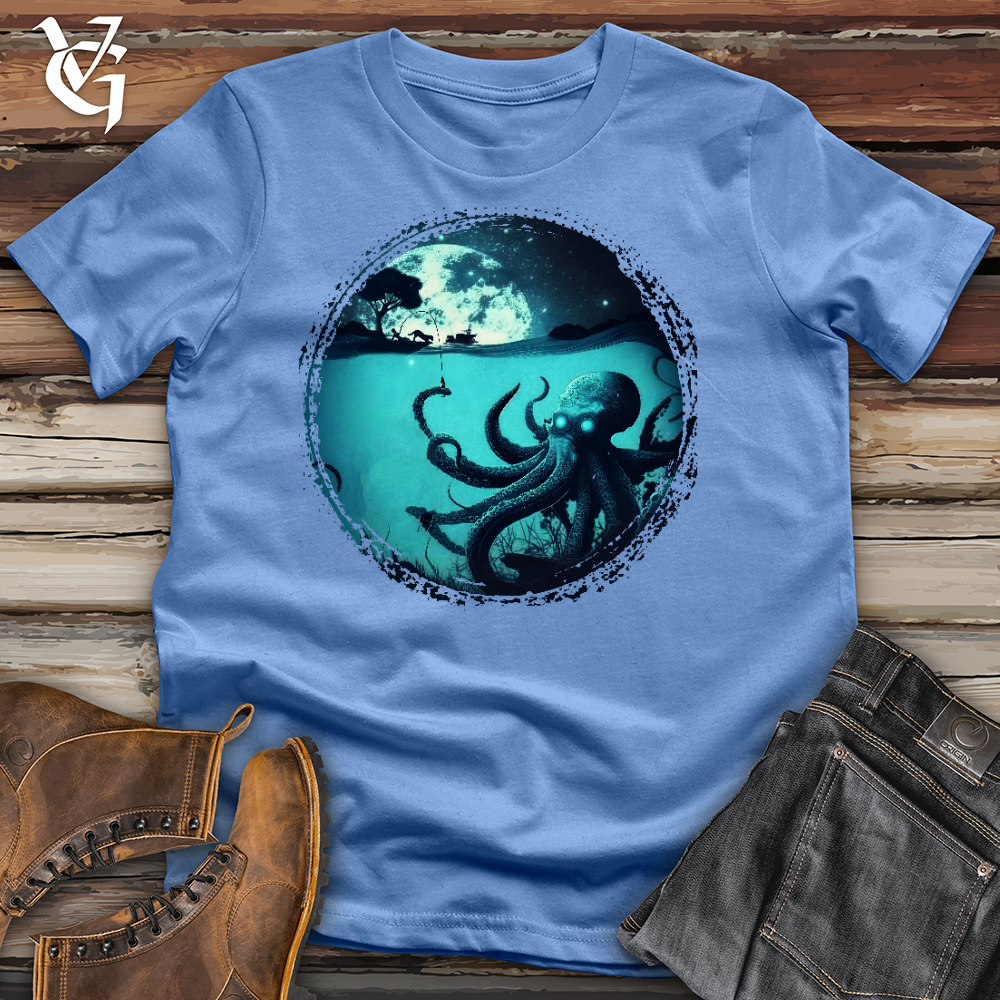 Octopus Under The Moon Cotton Tee