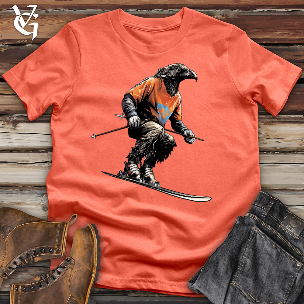 Skiing Raven Cotton Tee