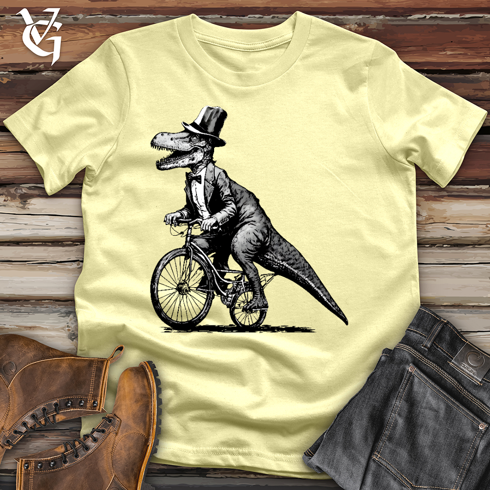Dinosaur Riding a Bike Softstyle Tee