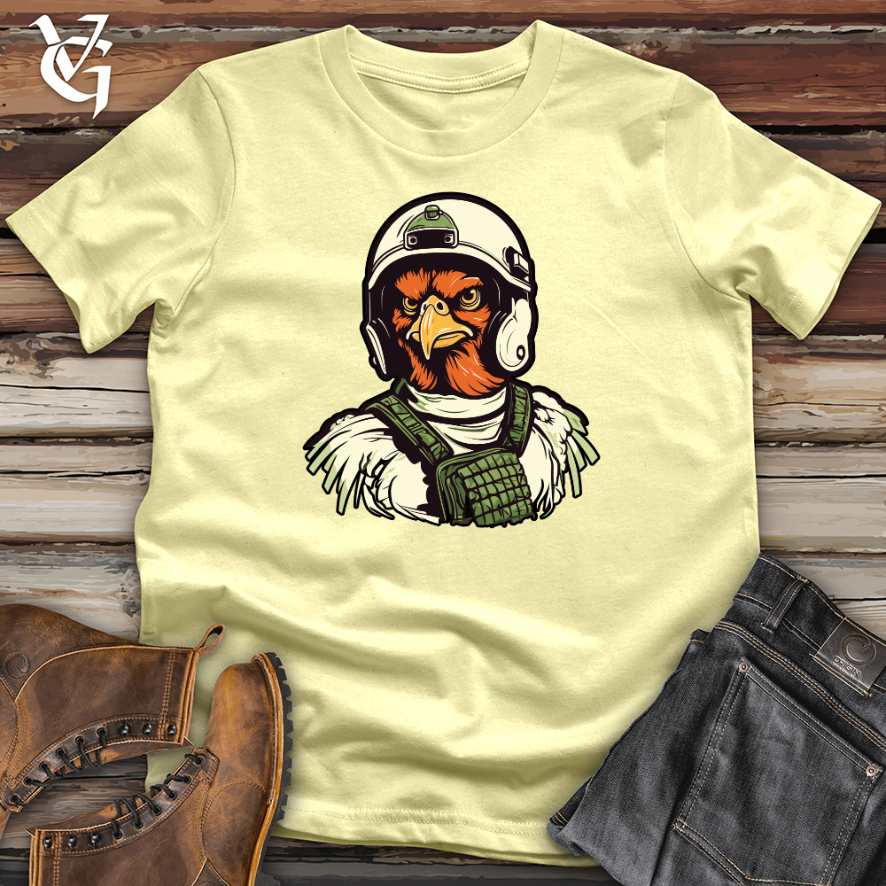 Chicken Soldier Helmet March Softstyle Tee