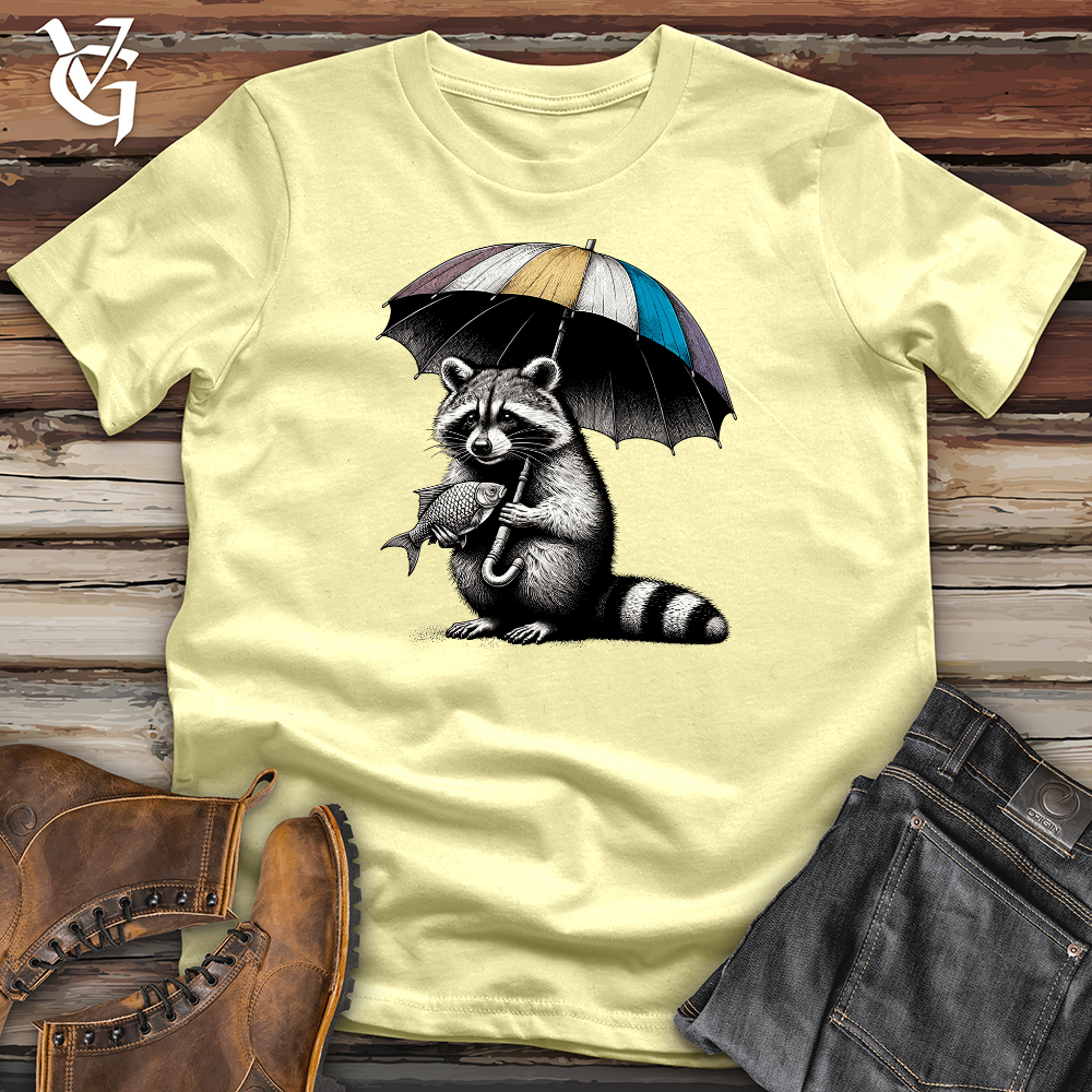 Raccoon is Holding The Umbrella Softstyle Tee