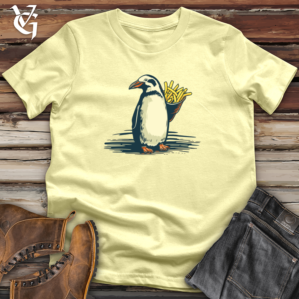 Vintage Fry-Loving Penguin 01 Softstyle Tee