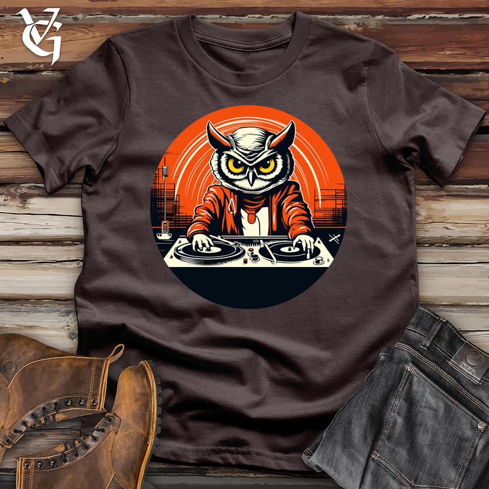 Dj Owl Making Techno Music Softstyle Tee