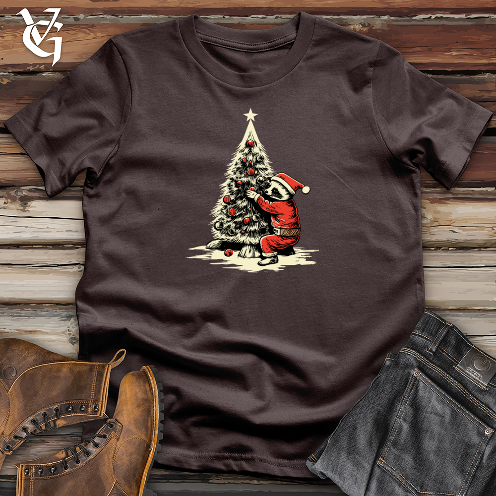 Vintage Tree Trimming Raccoon Softstyle Tee