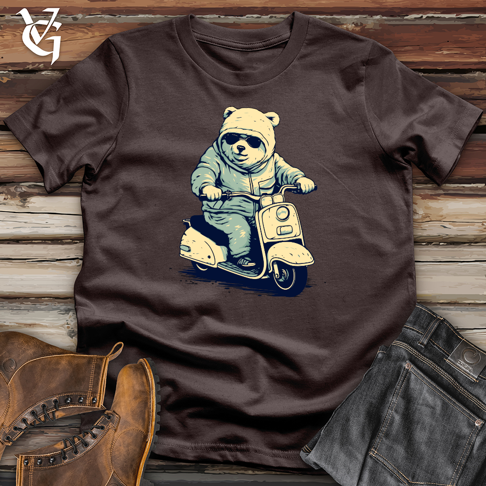 Retro Scooting Bear Softstyle Tee