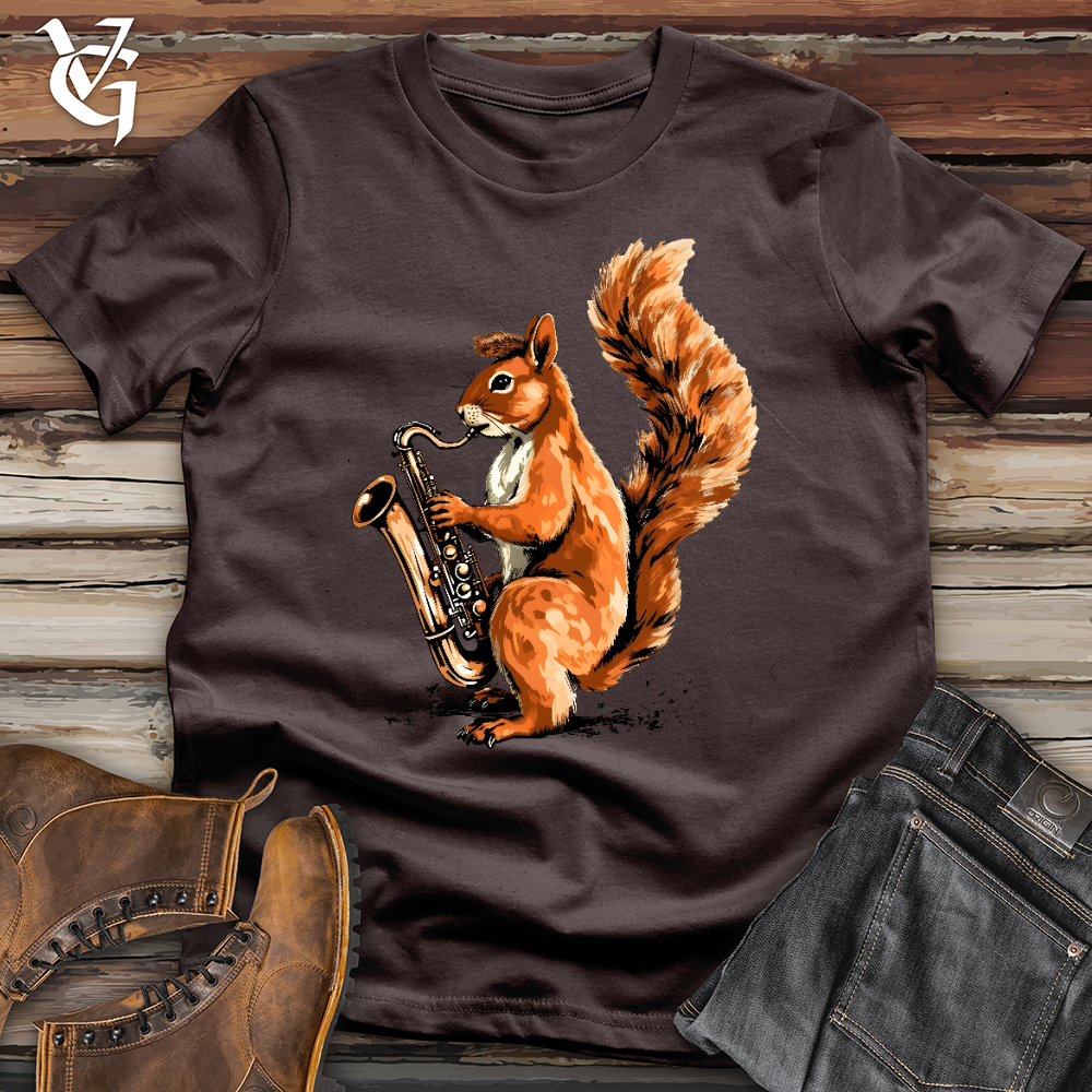 Squirrel Playing the Saxophone Softstyle Tee