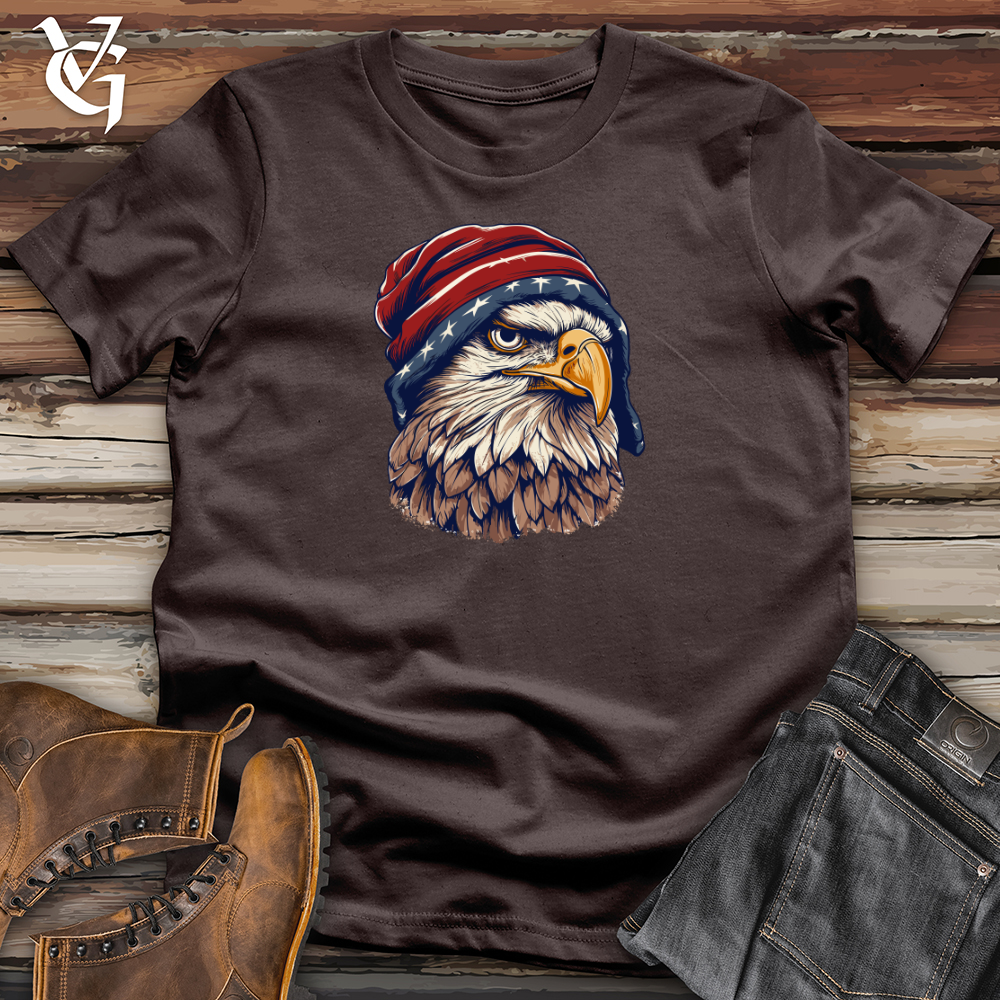 Retro Beanie Wearing Eagle Softstyle Tee