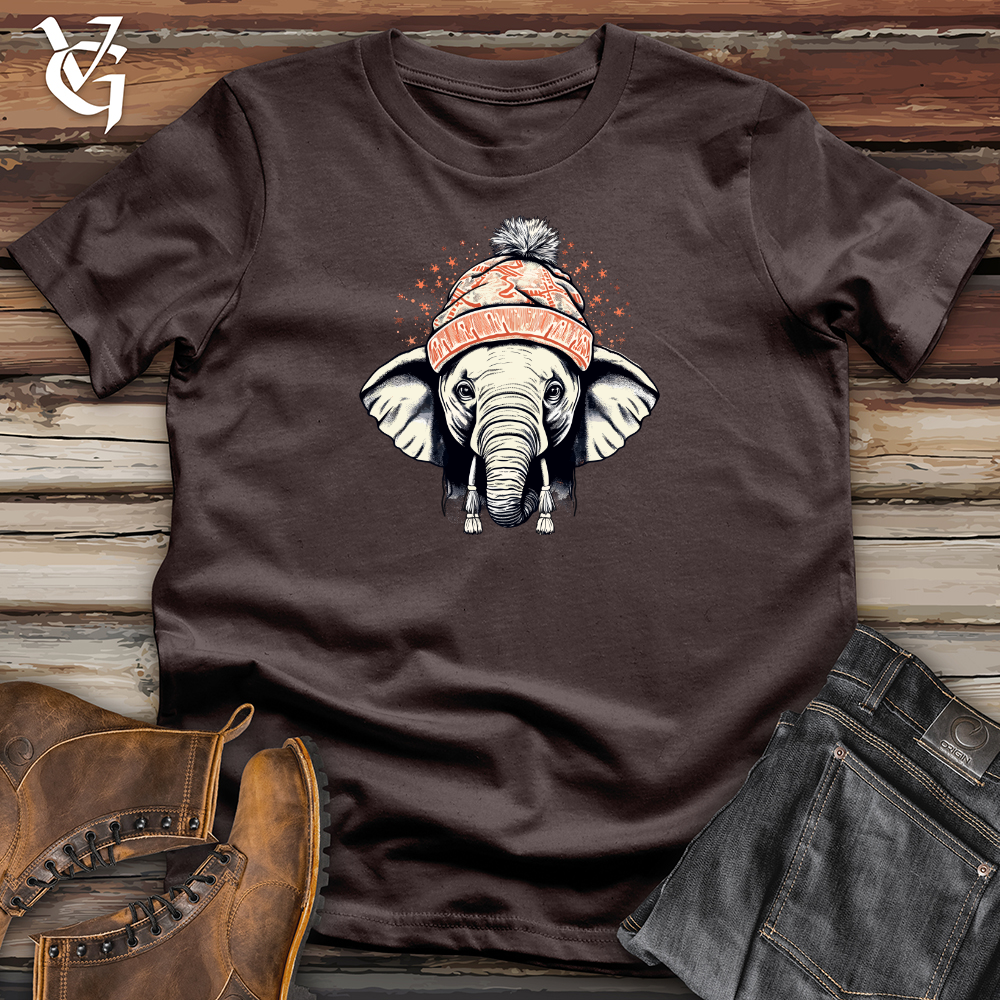 Vintage Pompom Snow Hat Elephant Softstyle Tee